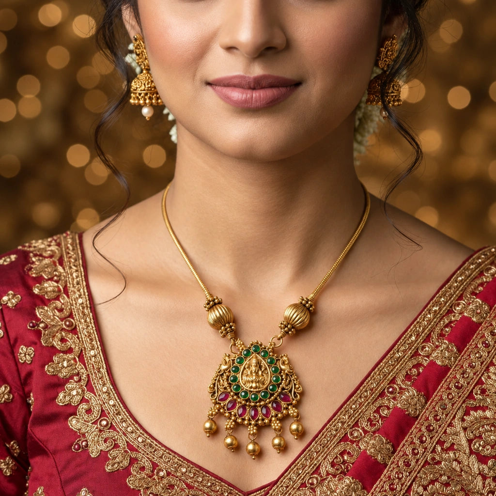 Divine Lakshmi Pendant Set