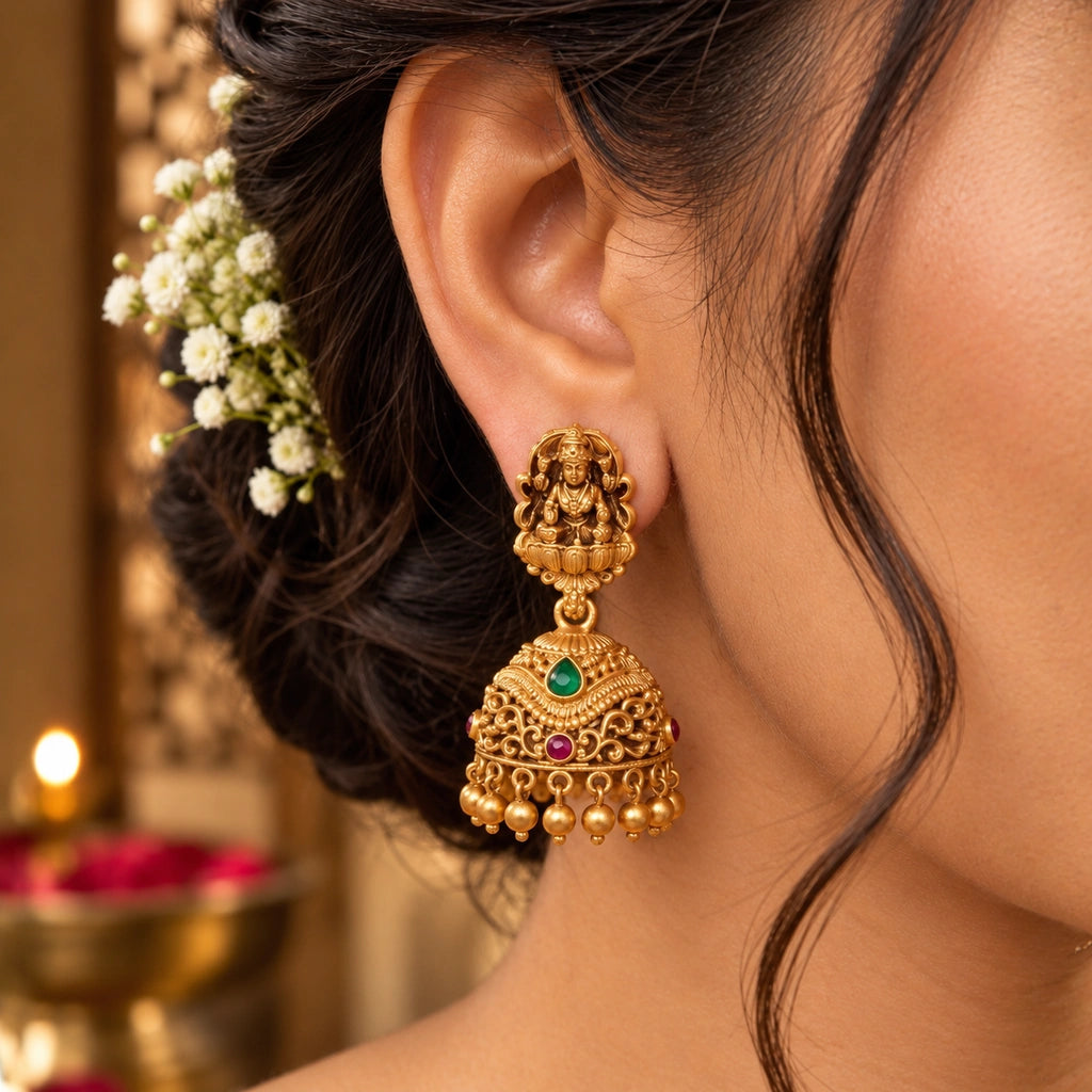 Divine Lakshmi Peacock Pendant Set