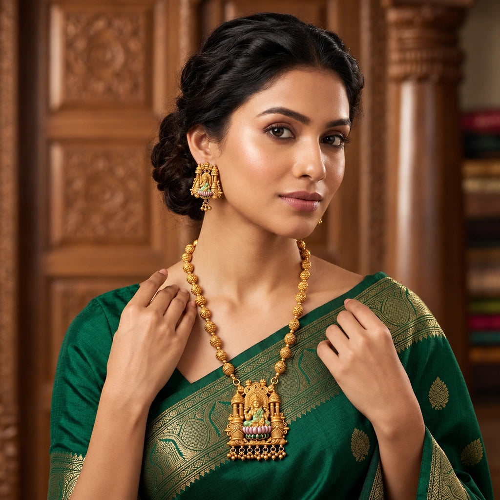Divine Lakshmi Long Haram Set