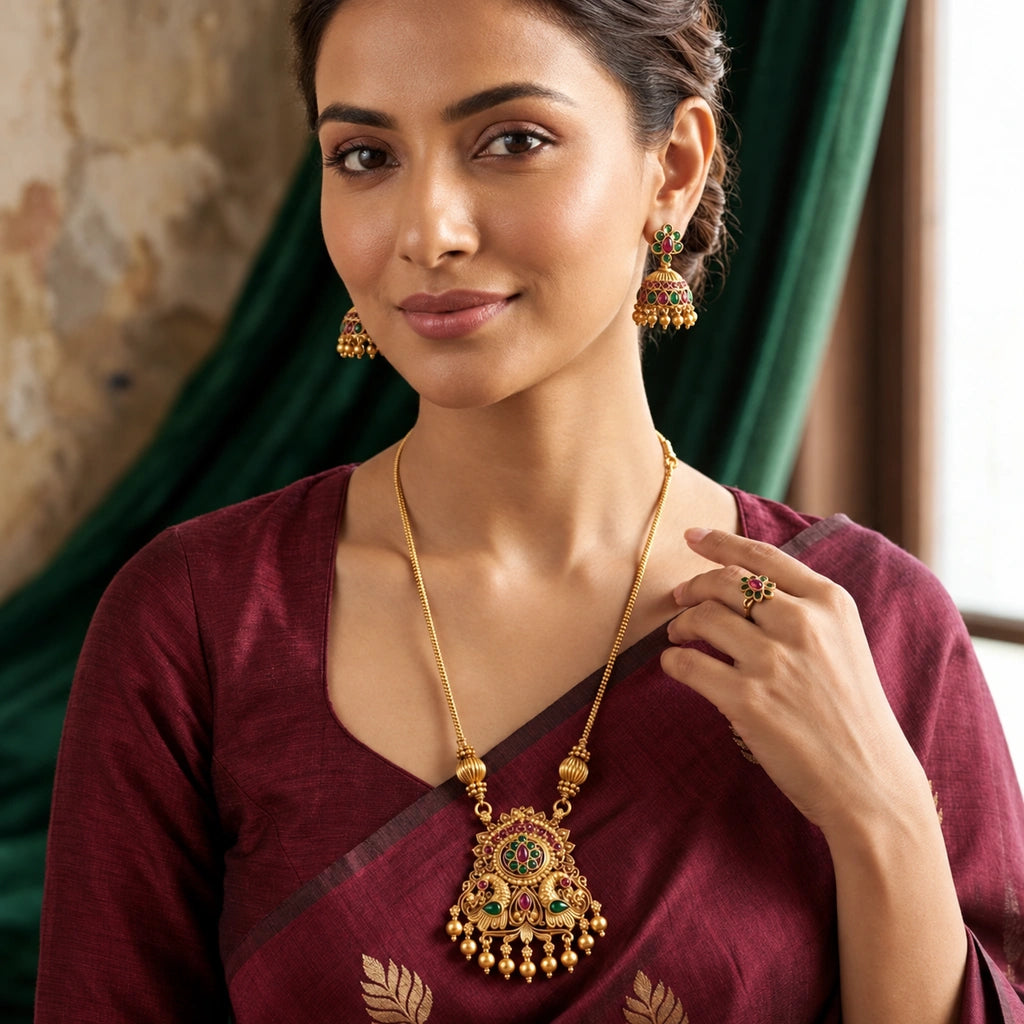 Royal Floral Pendant Set