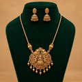 Divine Lakshmi Peacock Pendant Set