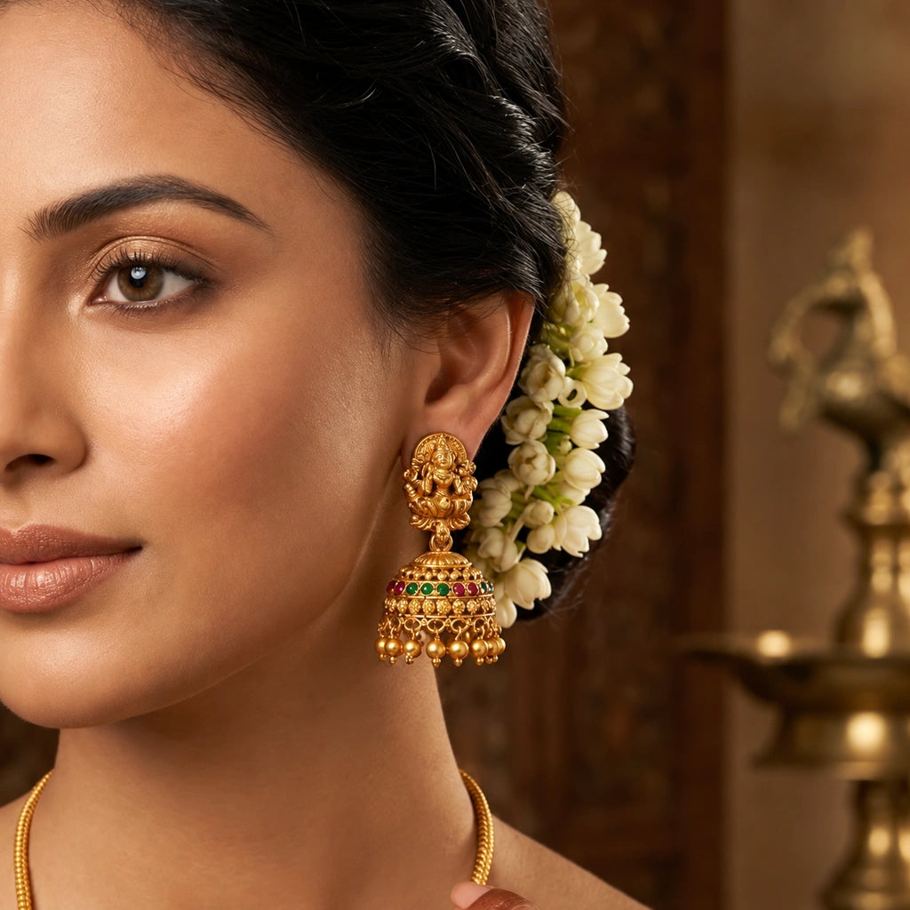 Divine Lakshmi Peacock Pendant Set