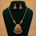 Royal Floral Jhumka Pendant Set