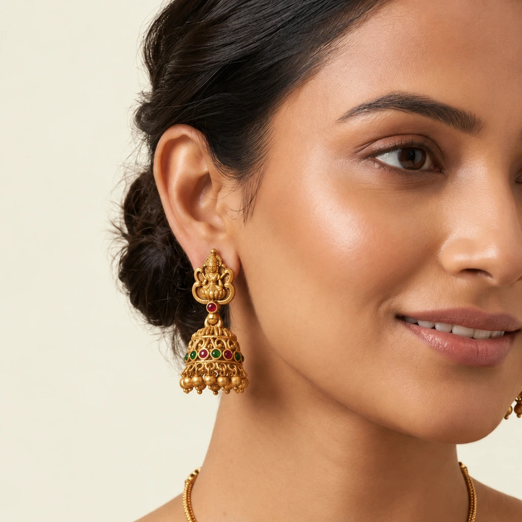 Divine Lakshmi Temple Pendant Set