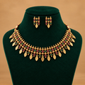 Royal Multicolor Beaded Necklace Set with Matching Earrings