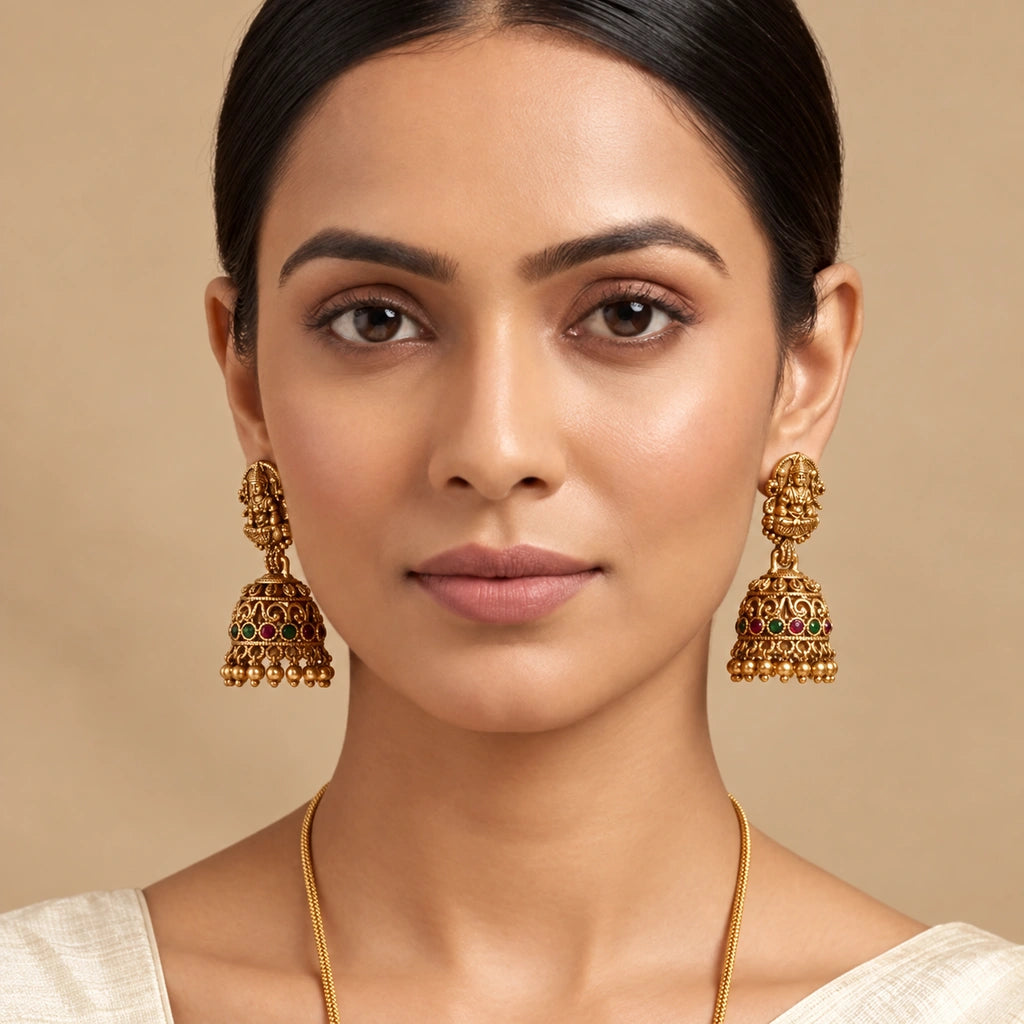 Divine Lakshmi Peacock Pendant Set
