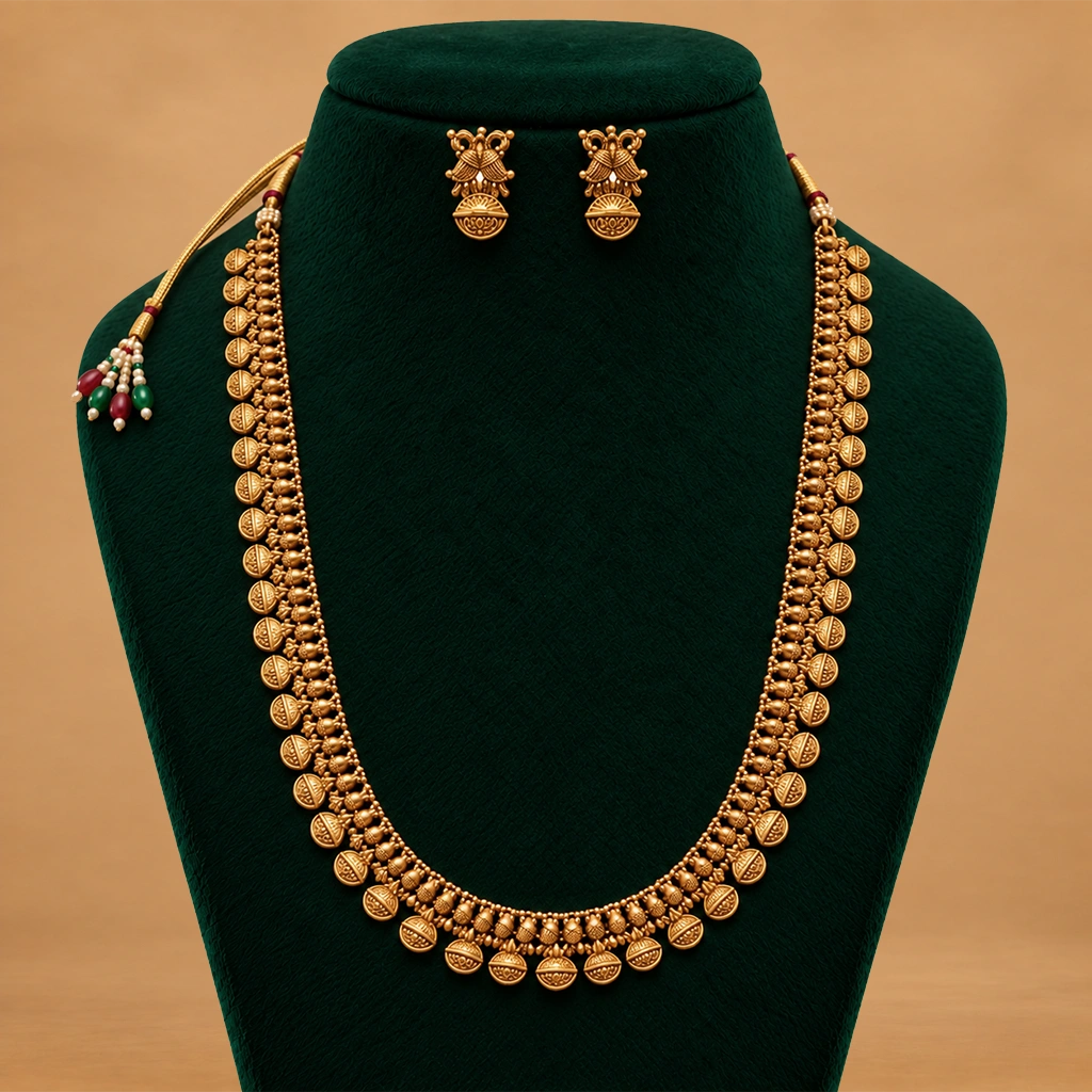 Classic Lakshmi Coin Long Haram Set