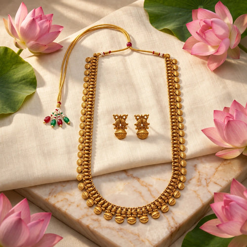 Classic Lakshmi Coin Long Haram Set