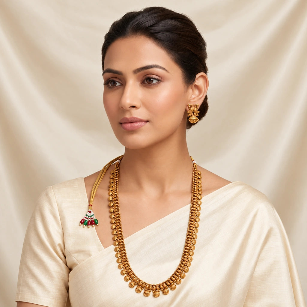 Classic Lakshmi Coin Long Haram Set